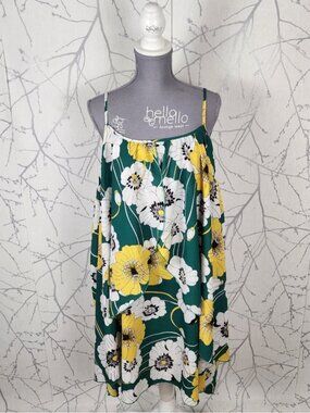 Rosegal Floral Print Drape Tulip Strappy Shift Dress